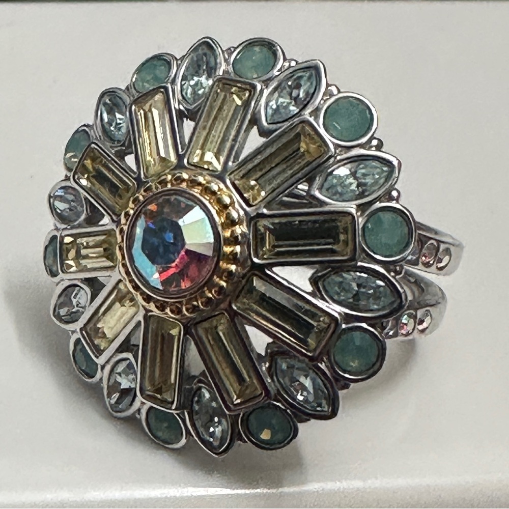 Y2K Retired Swarovski Regency Statement Cocktail Ring Genuine Authentic
